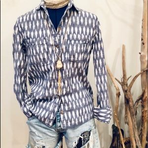 BDG Ikat Long Sleeve Woven